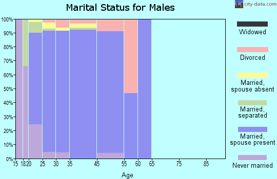 Laurel Bay marital status for males