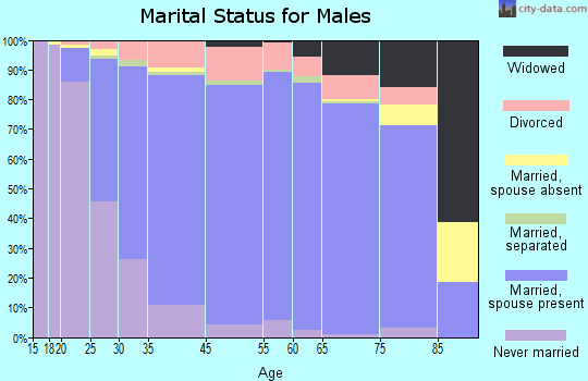 Mount Pleasant marital status for males