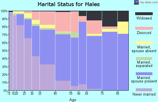 Myrtle Beach marital status for males