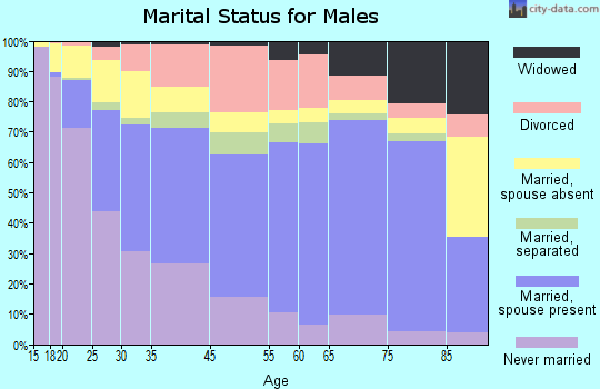 North Charleston marital status for males