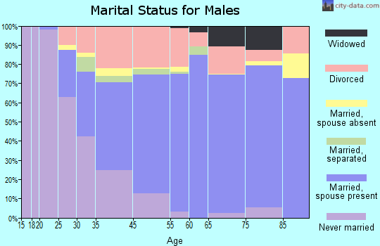 North Myrtle Beach marital status for males