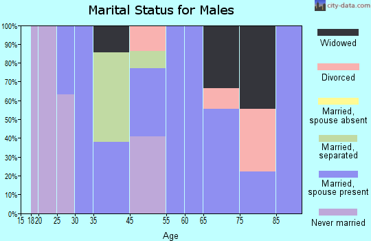 Rowesville marital status for males