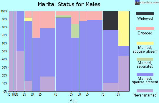 Canistota marital status for males