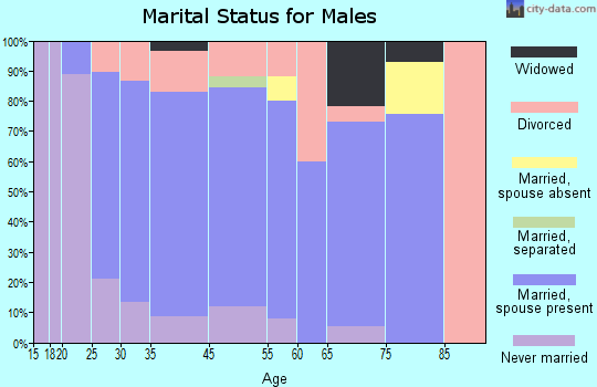 Centerville marital status for males