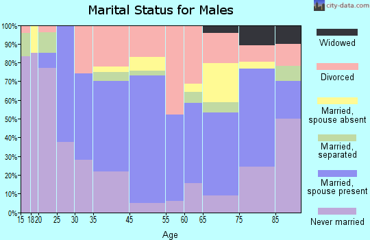 Hot Springs marital status for males
