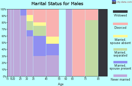 Lower Brule marital status for males