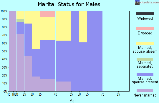 Kettleman City marital status for males
