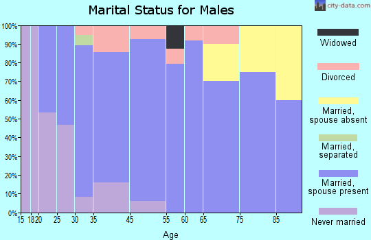 Valley Springs marital status for males