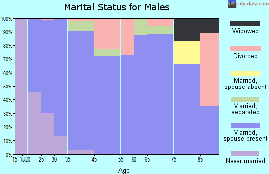Adamsville marital status for males