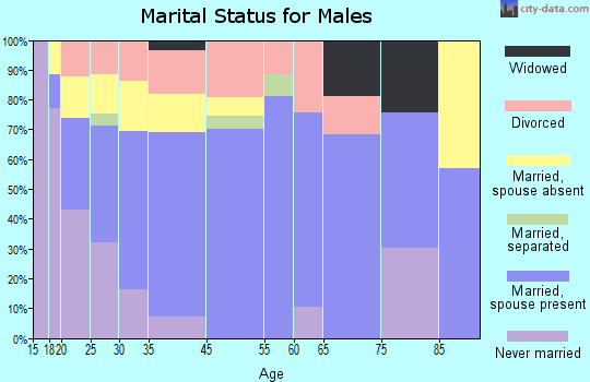 Ashland City marital status for males