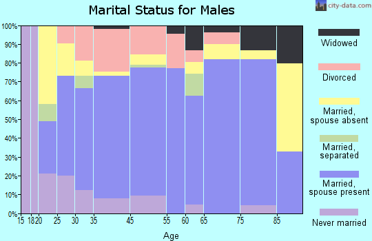 Camden marital status for males