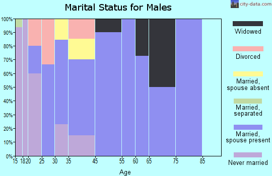 Cedar Hill marital status for males