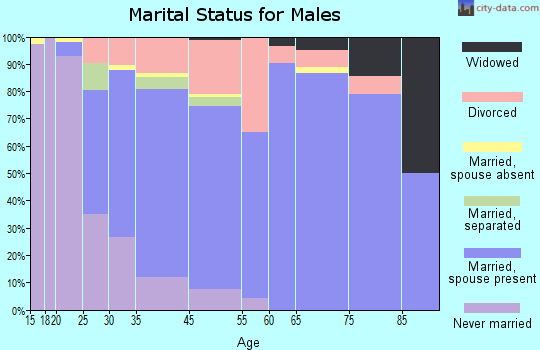 Lake Arrowhead marital status for males