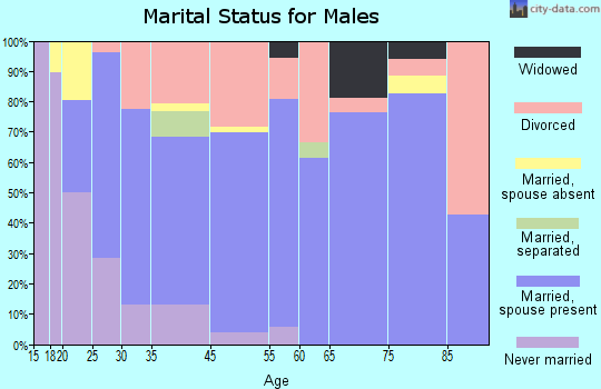 Eagleton Village marital status for males