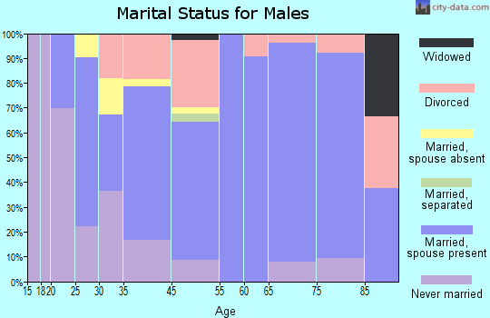 Gatlinburg marital status for males