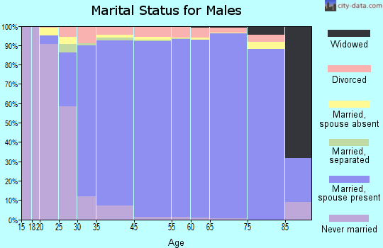 Germantown marital status for males