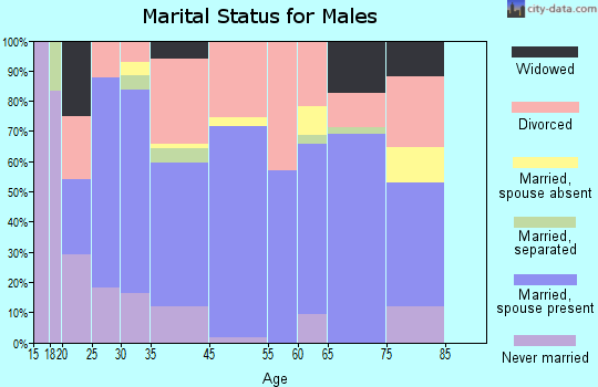 Hollow Rock marital status for males