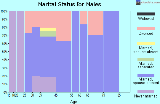 Lake Nacimiento marital status for males