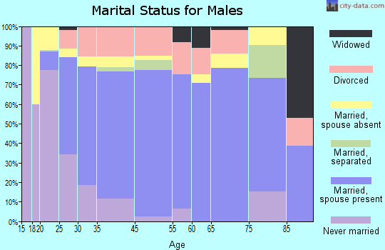 Jefferson City marital status for males
