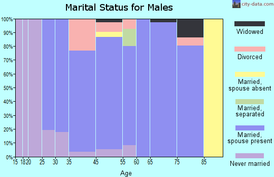 Lake of the Pines marital status for males