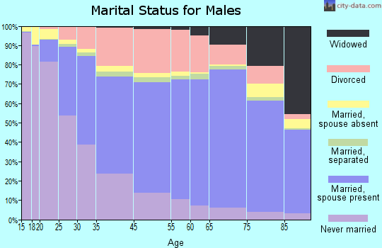 Knoxville marital status for males