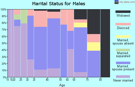 Lake City marital status for males