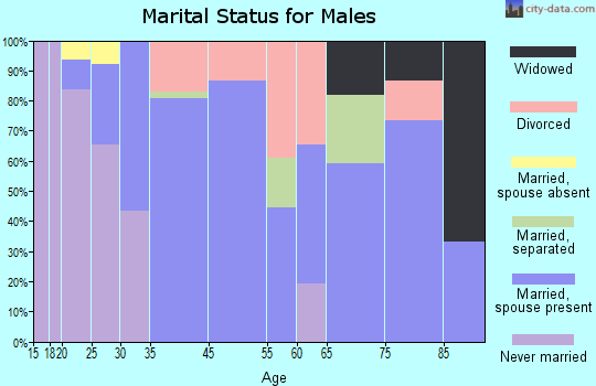 Maury City marital status for males