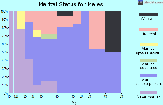 Midtown marital status for males