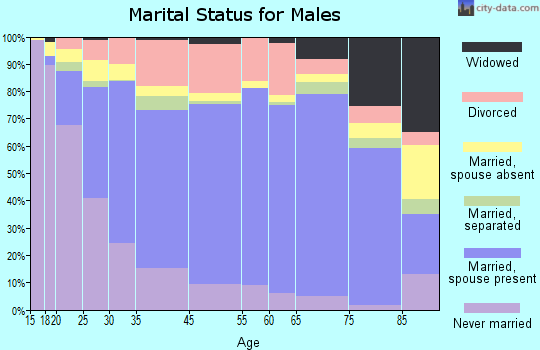 Morristown marital status for males