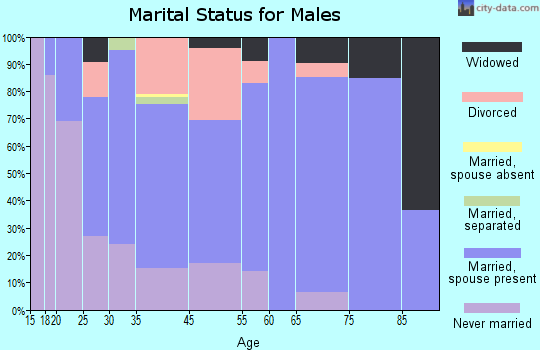 Mount Pleasant marital status for males