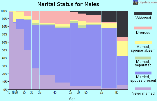 Murfreesboro marital status for males