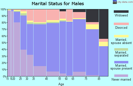 Oak Ridge marital status for males