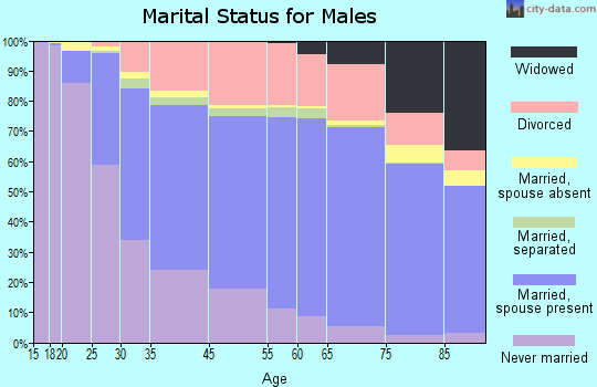 La Mesa marital status for males