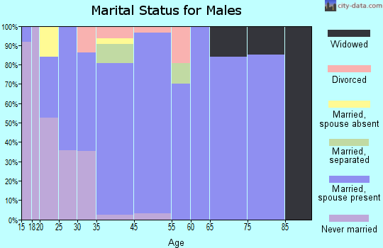 Wildwood Lake marital status for males