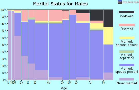 Angleton marital status for males