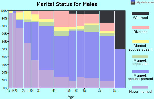 Lawndale marital status for males