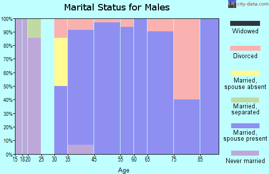 Bailey's Prairie marital status for males