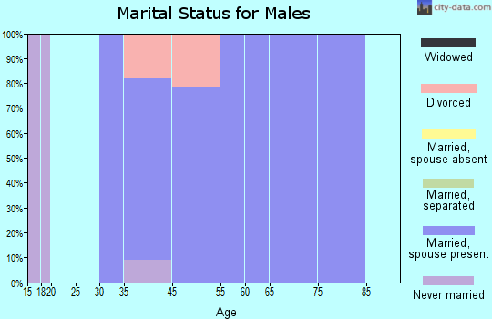 Bishop Hills marital status for males