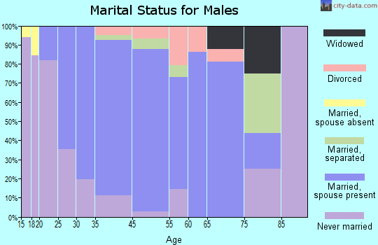 Bloomington marital status for males