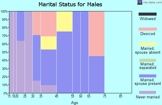 Blue Berry Hill marital status for males