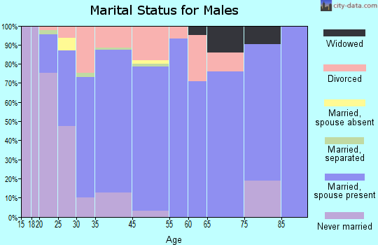 Blue Mound marital status for males