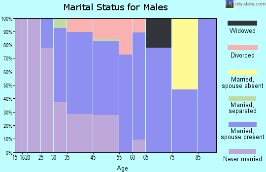 Lexington Hills marital status for males