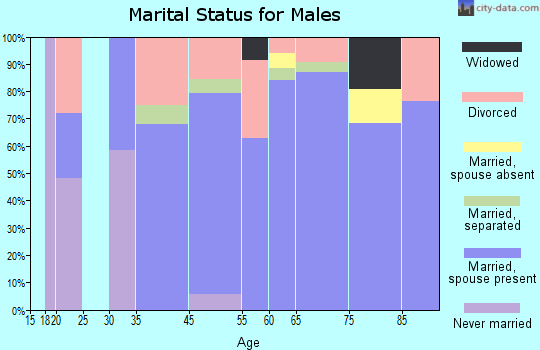 Buchanan Dam marital status for males