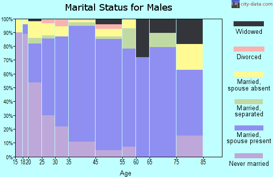 Cameron Park marital status for males