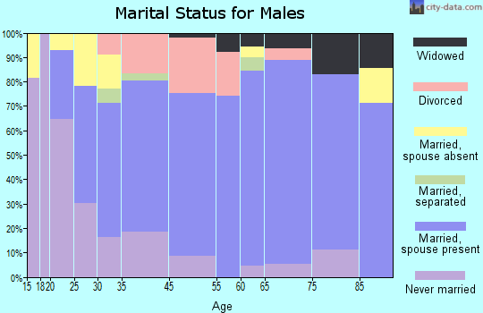 Crystal City marital status for males