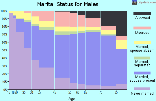 Dallas marital status for males