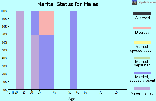 Del Mar Heights marital status for males