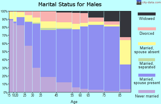 Denton marital status for males