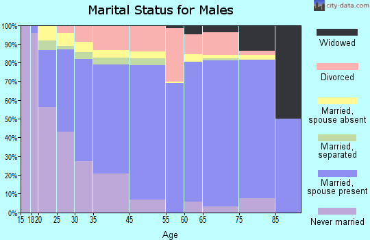 Dickinson marital status for males