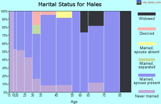 Encantada-Ranchito El Calaboz marital status for males